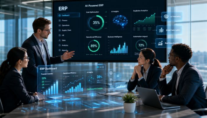 ERP com Inteligência Artificial e BI: Como Reduzir Custos Operacionais em Até 35%